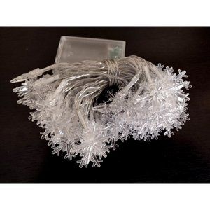 Snowflake LED String Christmas Lights Battery Powered